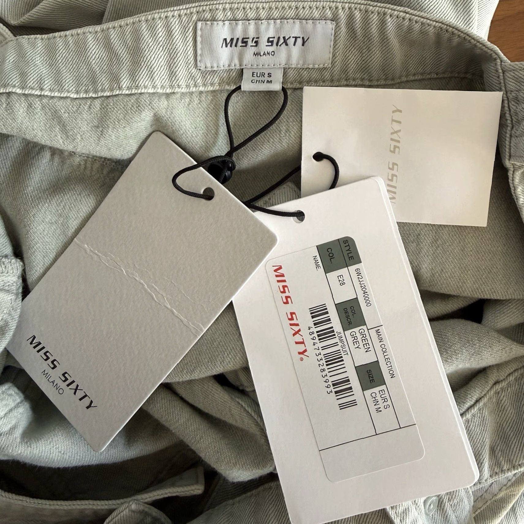 Miss Sixty VINTAGE Miss Sixty Joggers Overalls Jumpsuit Gray S Women Denim Jeans Relaxed Size 28" / US 6 / IT 42 - 5 Thumbnail