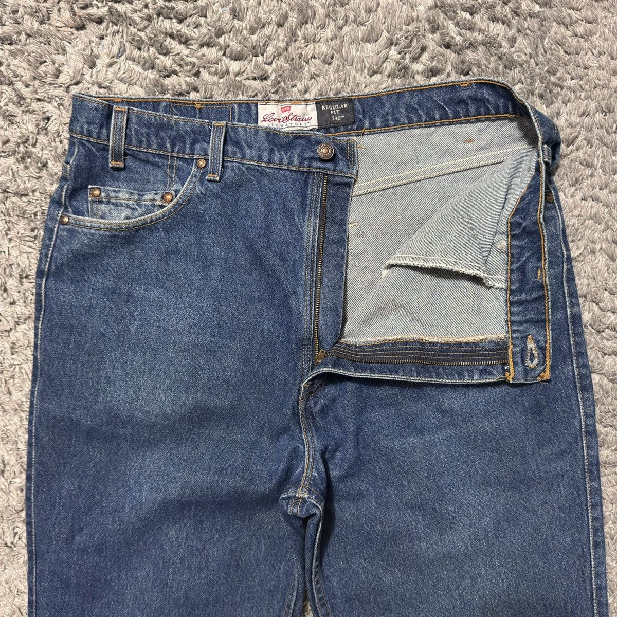 Levi's × Levi's Vintage Clothing × Vintage Levi’s Orange Tab Jeans 530 38x30 Vintage Tapered Denim 90s Size US 38 / EU 54 - 3 Thumbnail