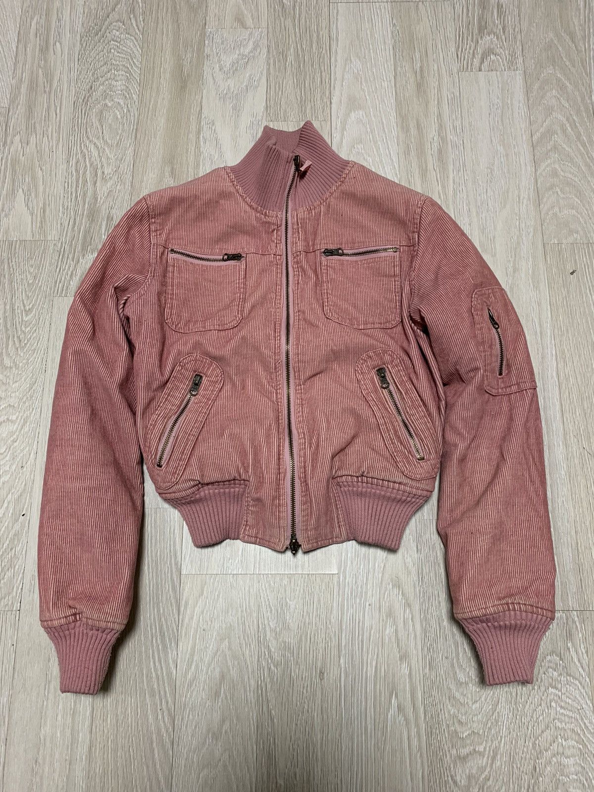 If Six Was Nine × Vintage Avantgarde velvet faded bomber jacket , archive , y2k style Size XS / US 0-2 / IT 36-38 - 1 Thumbnail