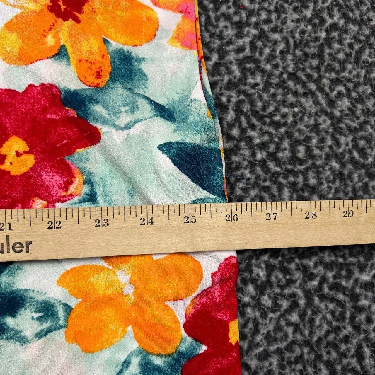 Other LulaRoe Top Women Red Orange Floral Cori Collared New 2XL Size XXL / US 16-18 / IT 52-54 - 5 Thumbnail