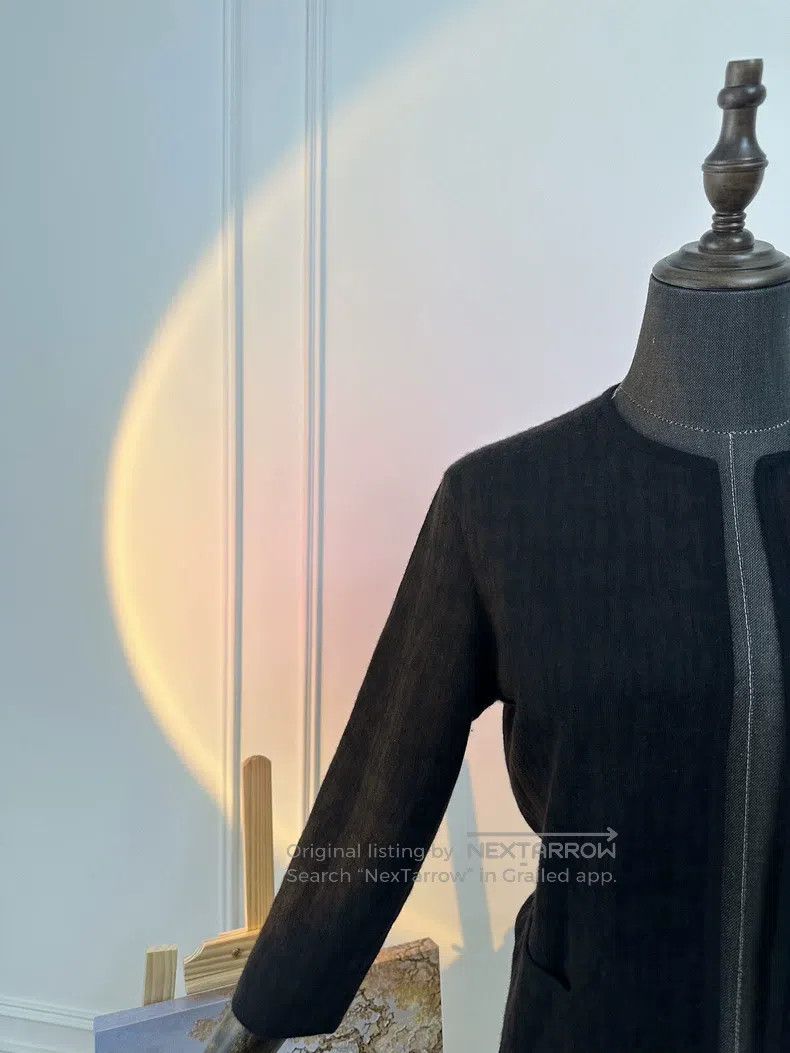 Hermes Hermes Cashmere Knit Open Front Long Sleeve Jacket - Dark Size M / US 6-8 / IT 42-44 - 4 Thumbnail