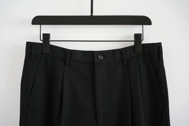 Yohji Yamamoto Yohji Yamamoto size l 90s pleated wool straight-leg trouse Size US 30 / EU 46 - 3 Thumbnail