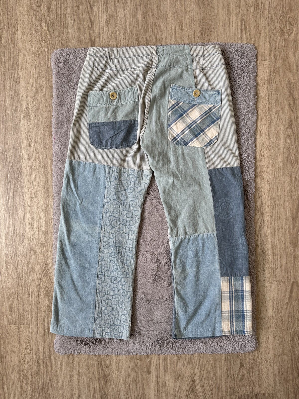 Kapital Kapital patchwork wide leg denim hakama pants Size US 34 / EU 50 - 2 Thumbnail