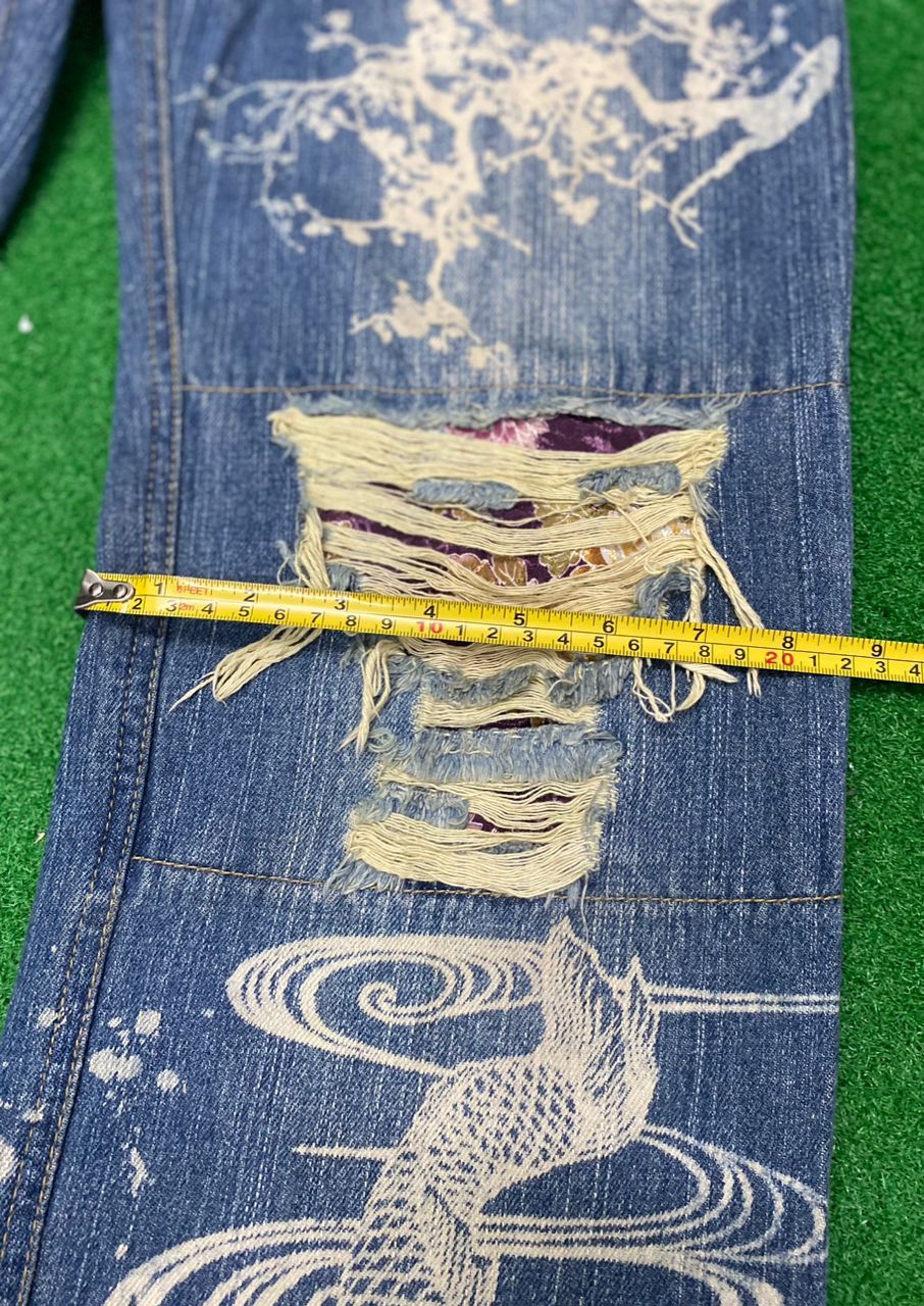 If Six Was Nine WORLD JEANS INTERNATIONAL SUKARJAN FISH KOI DESIGN DENIM Size US 30 / EU 46 - 12 Thumbnail