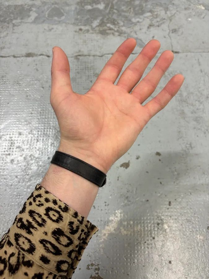 Balenciaga 2000s Balenciaga Brown Leather Gold Stud Arena Bracelet Size ONE SIZE - 2 Thumbnail