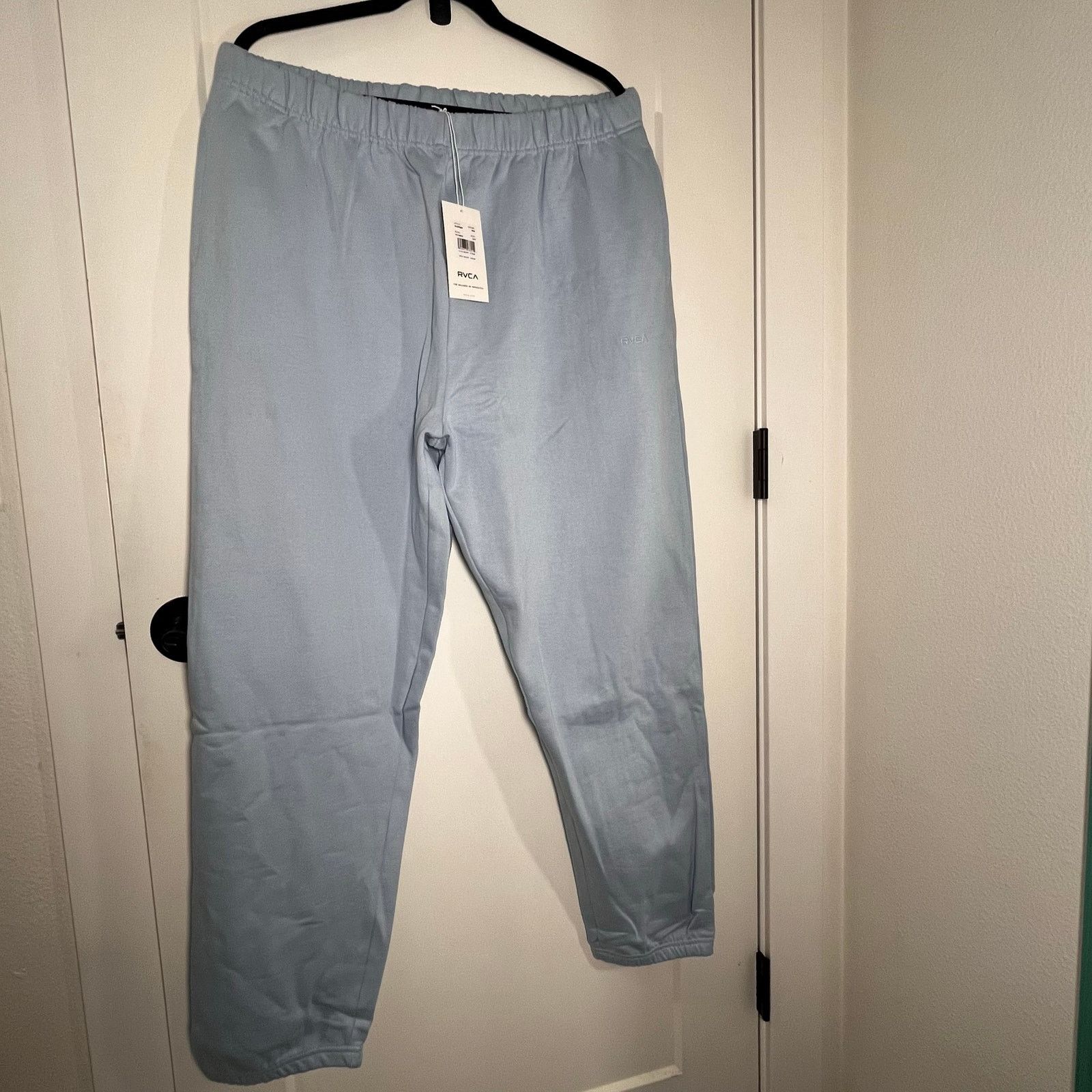 RVCA •NWT• RVCA PTC Sweat Pants in light Blue • Women’s XL Size 37" - 2 Thumbnail