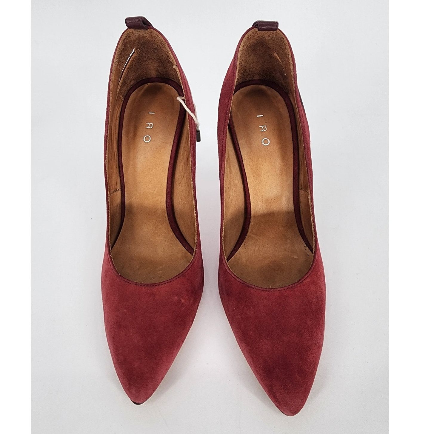 Iro IRO Burgundy Suede/Leather Pumps Women's Size 37 (US 6.5) Size US 6.5 / IT 36.5 - 4 Thumbnail