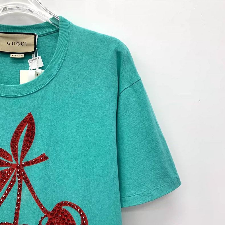 Gucci Gucci Cherry Letter Graphic Cotton TShirt-2506 Size S / US 4 / IT 40 - 3 Thumbnail