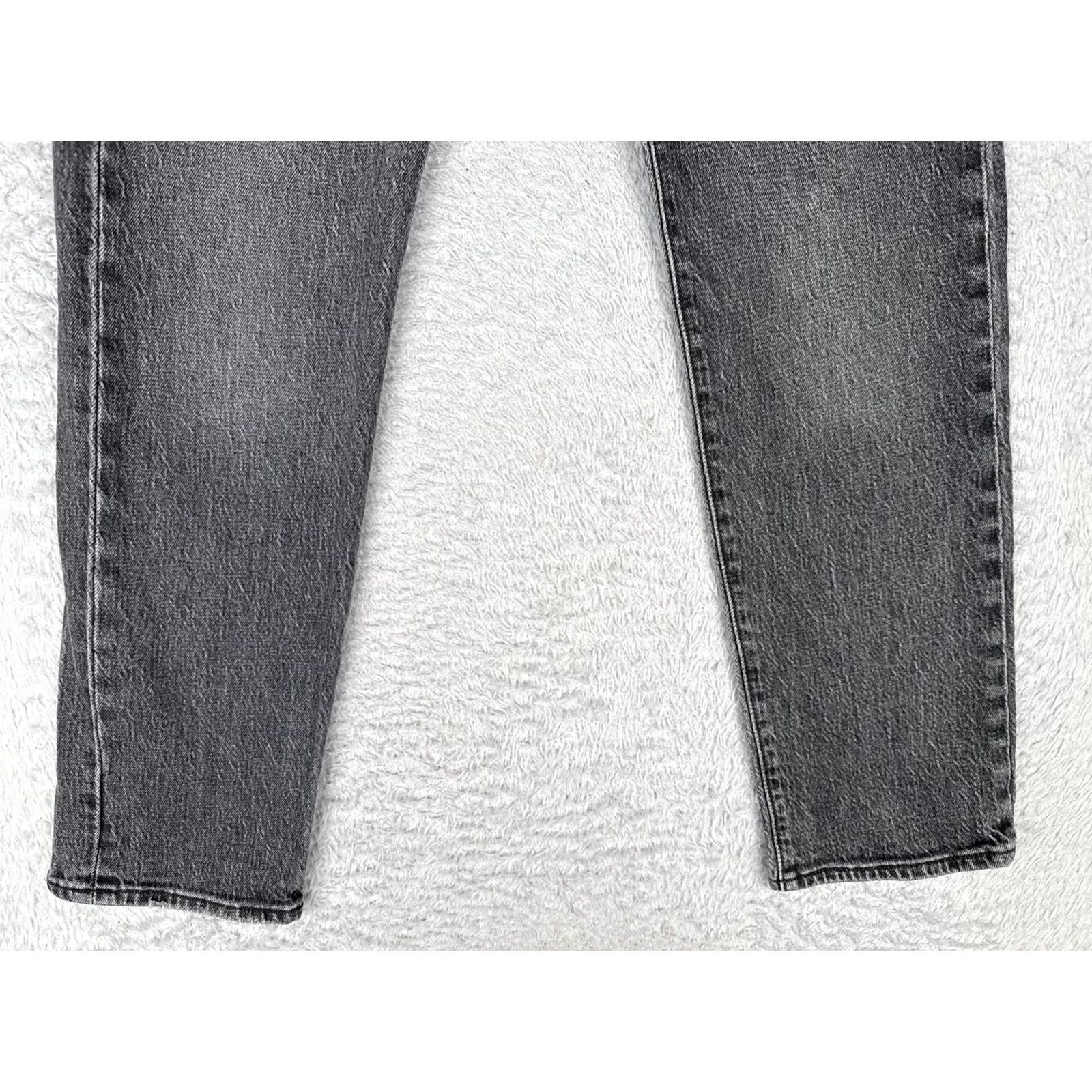 Levi's VINTAGE Levi's Wedgie Straight Jeans Womens 25x28 Black Button Fly High Rise Ankle Denim Size 42" / US 20 - 2 Thumbnail