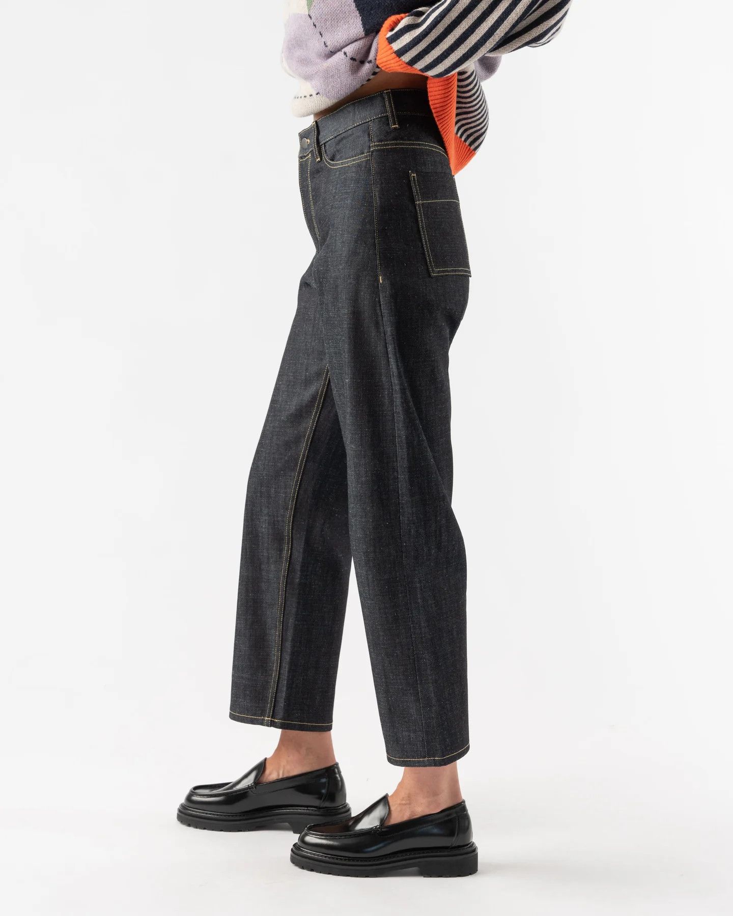 Studio Nicholson o1mle1224 Single Pleat Denim Pant in Indigo Size US 30 / EU 46 - 3 Thumbnail