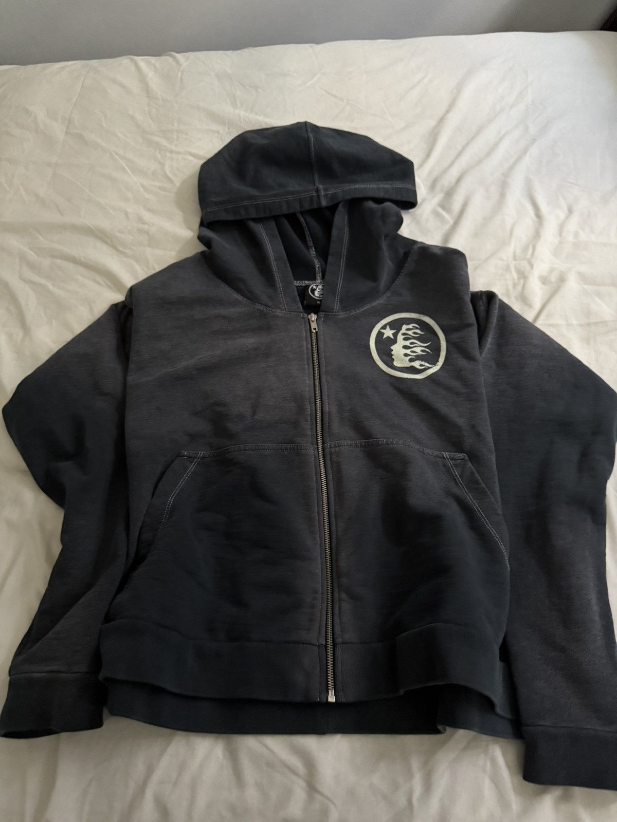 HELLSTAR hellstar hoodie navy blue rare! Size US M / EU 48-50 / 2 - 1 Thumbnail