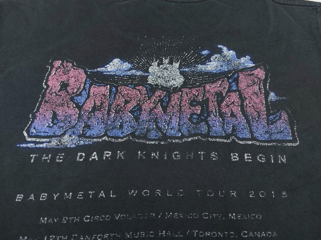 Band Tees × Japanese Brand BabyMetal Band World Tour 2015 The Dark Knight Begin TEE Size US M / EU 48-50 / 2 - 8 Thumbnail