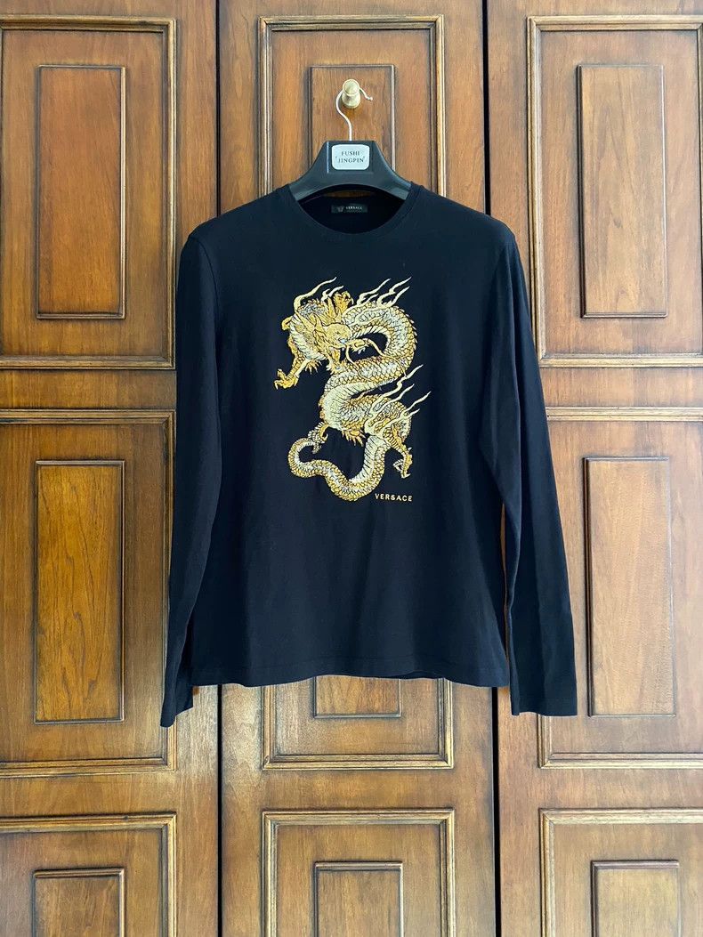Versace Versace Dragon embroidered long-sleeved T-shirt Size US L / EU 52-54 / 3 - 1 Thumbnail