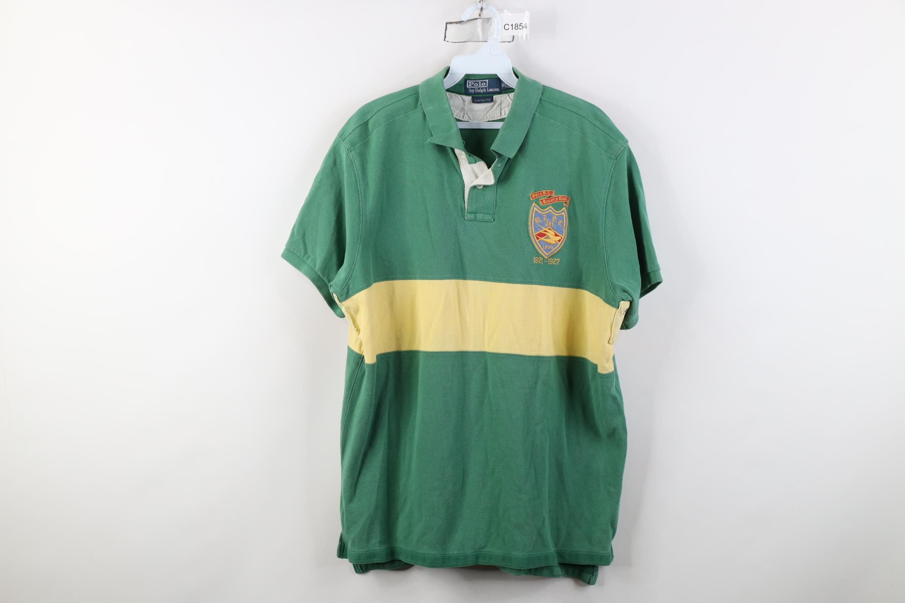 Polo Ralph Lauren Vintage 90s Y2K Ralph Lauren 1921-1927 Shield Polo Shirt Size US XL / EU 56 / 4 - 1 Thumbnail