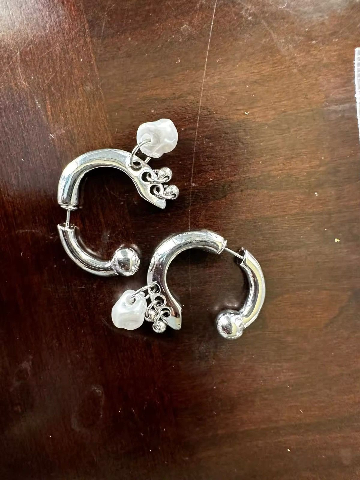 Japanese Brand × Vintage Chic pearl pendant earrings Size ONE SIZE - 7 Thumbnail