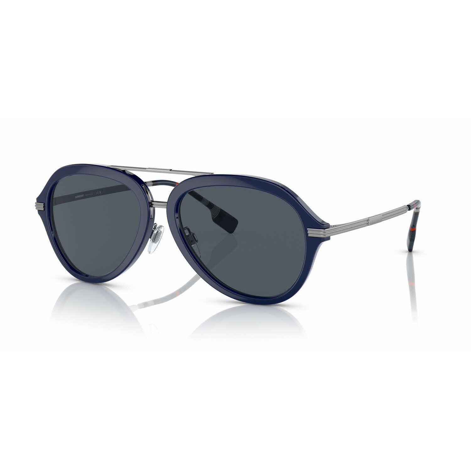 Burberry BURBERRY navy blue acetate and metal oval sunglasses Size ONE SIZE - 1 Thumbnail