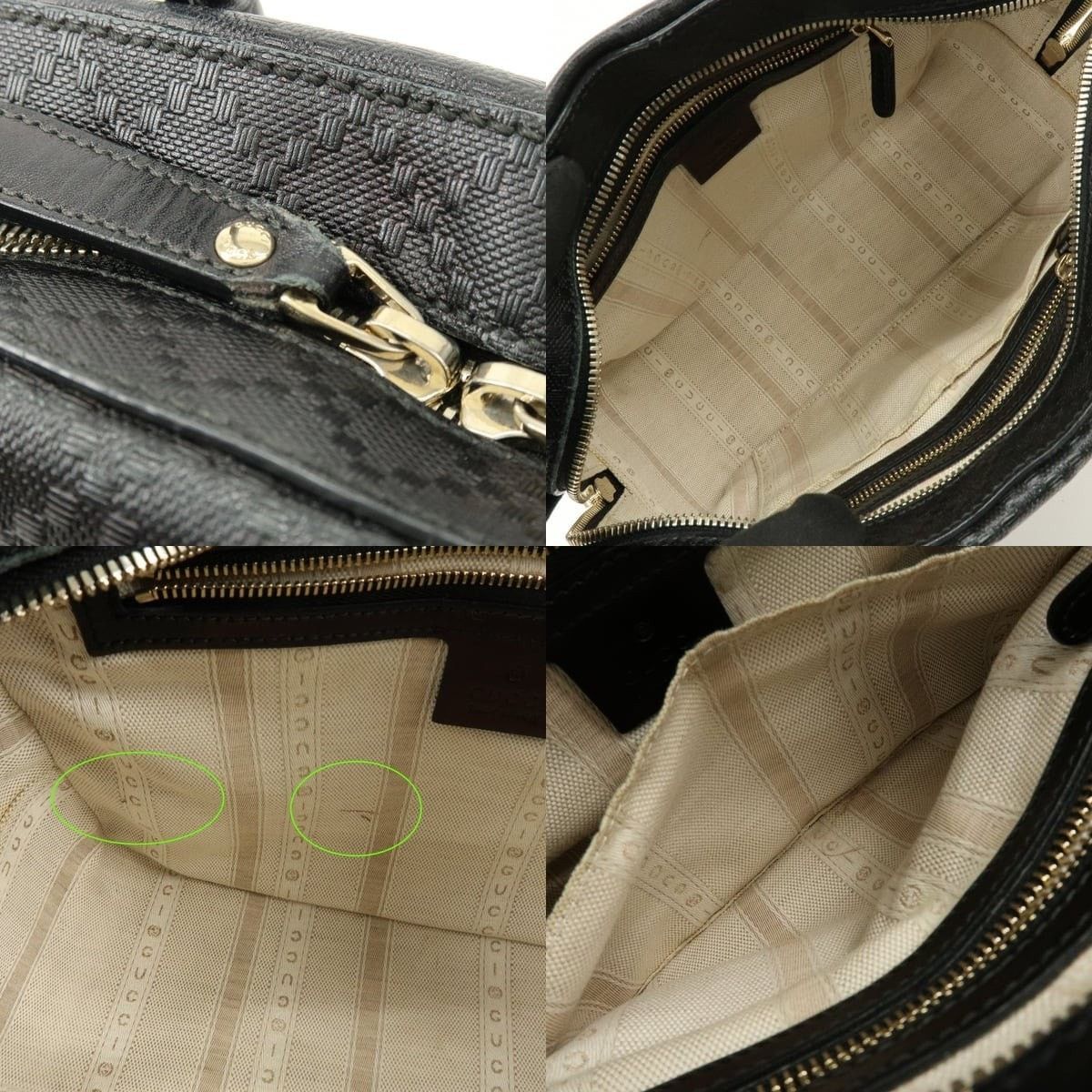 Gucci Gucci Diamante Leather Shoulder Bag Black Size ONE SIZE - 7 Thumbnail