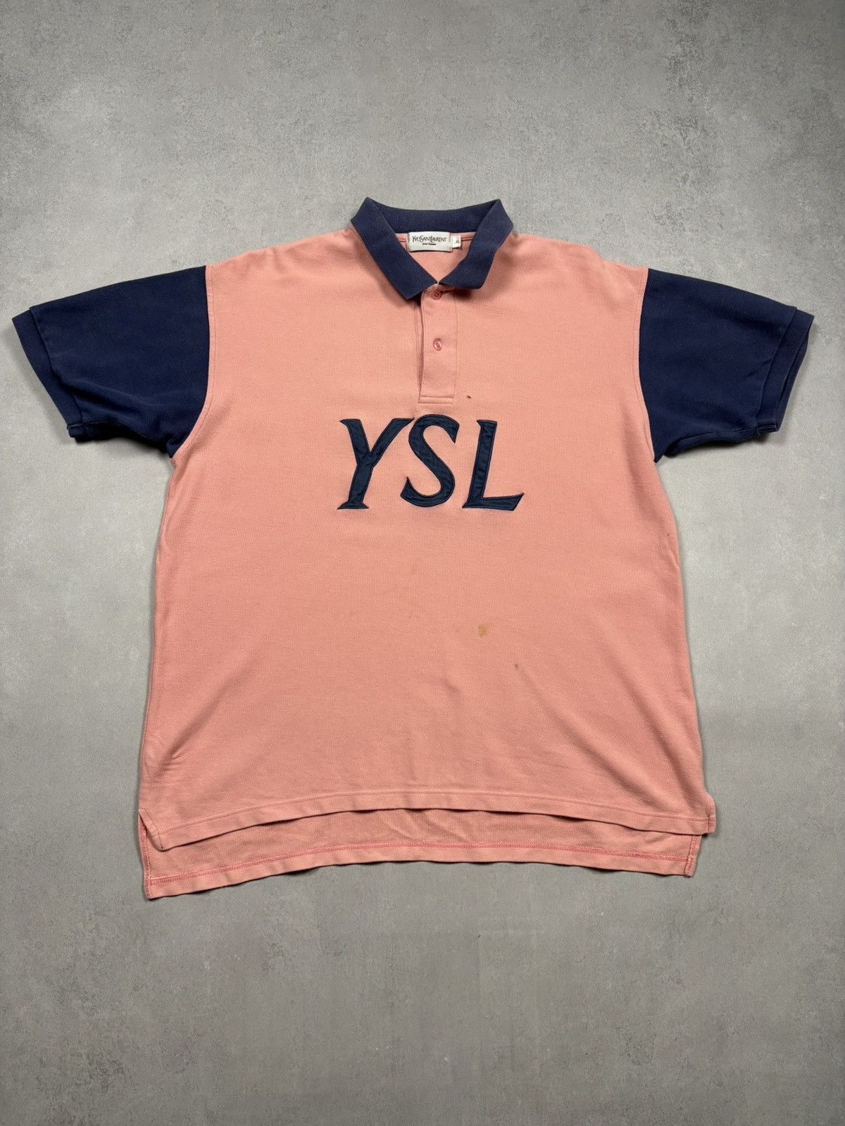 Yves Saint Laurent Vintage Yves Saint Laurent YSL Logo Polo Shirt XL 90s Homme Size US XL / EU 56 / 4 - 1 Thumbnail