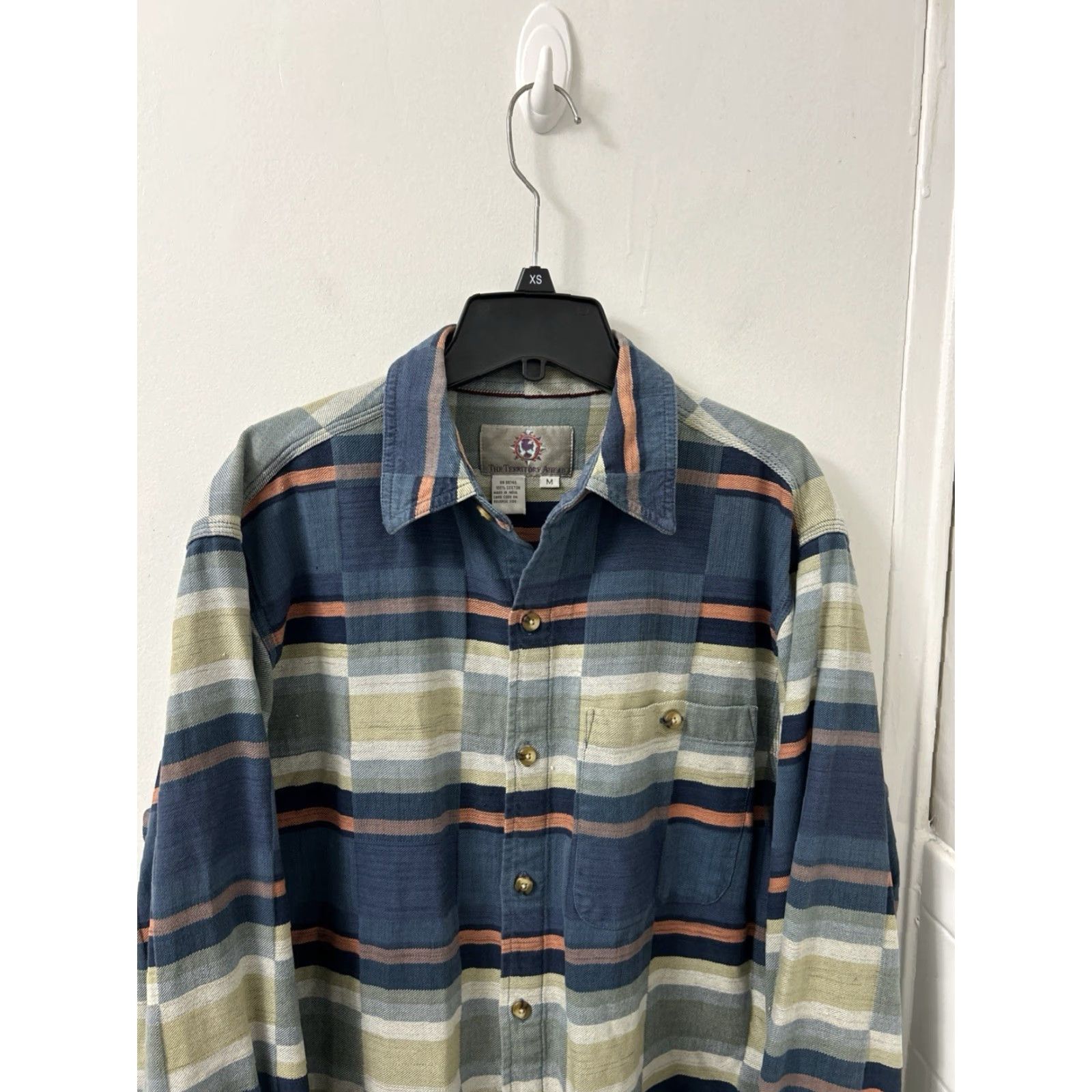The Territory Ahead The Territory Ahead Shirt Mens Medium Blue Plaid Long Sleeve Button Down Pocket Size US M / EU 48-50 / 2 - 2 Thumbnail