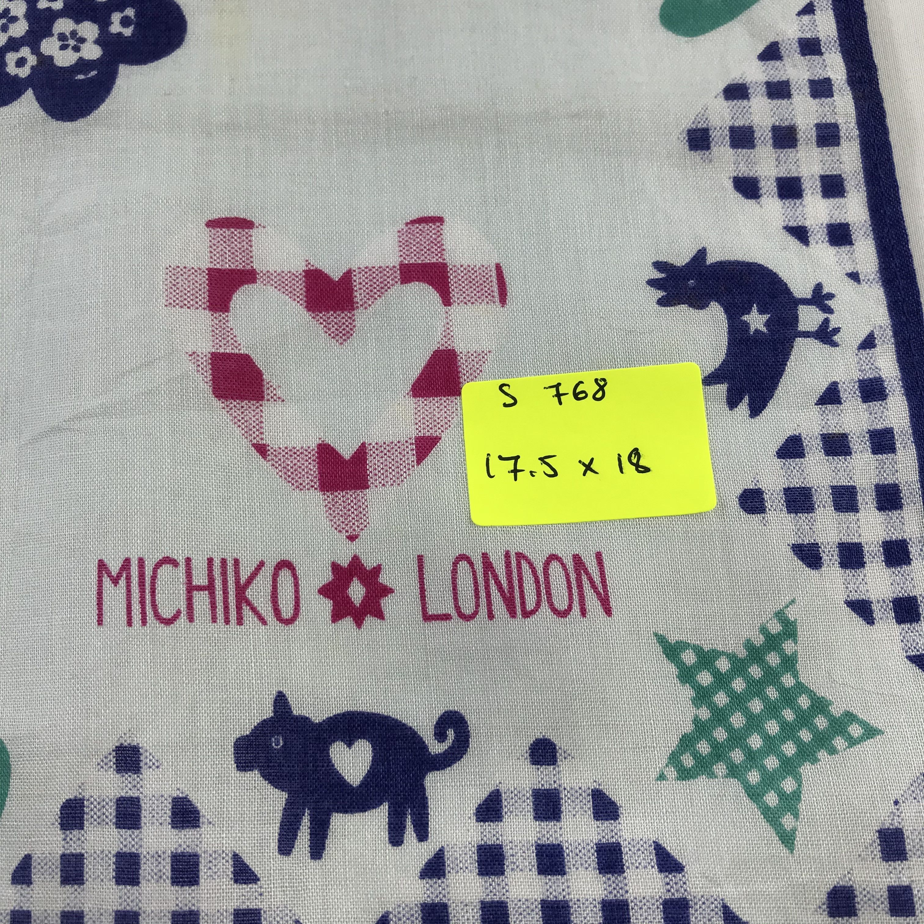 Michiko Koshino London × Vintage Michiko London Bandana / Handkerchief / Neckerchief - S768 Size ONE SIZE - 5 Thumbnail