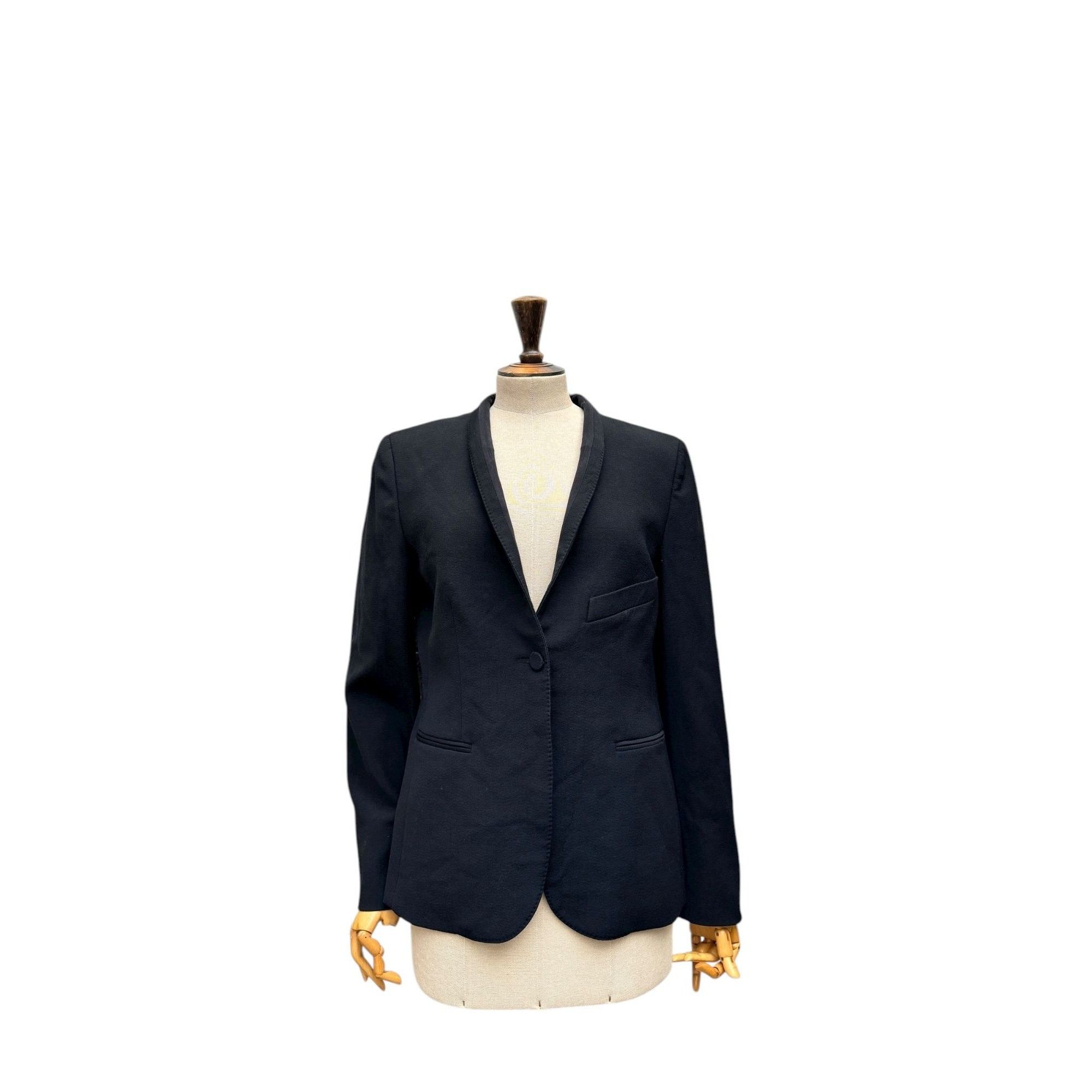 Hermes Black Silk Blazer Jacket Size M / US 6-8 / IT 42-44 - 1 Thumbnail