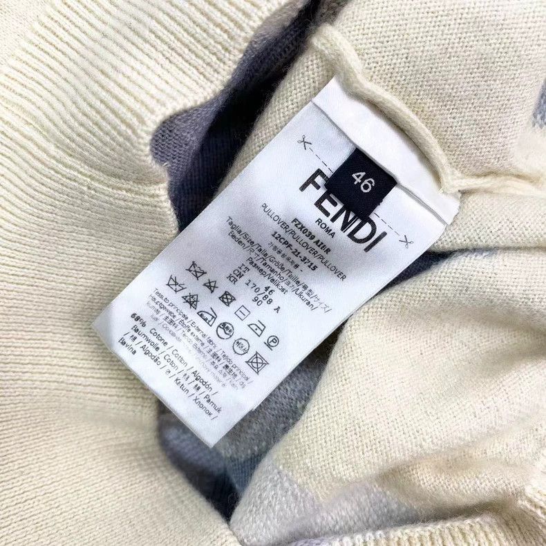 Fendi Fendi Colour-blocked knitted sweater Size US S / EU 44-46 / 1 - 5 Thumbnail