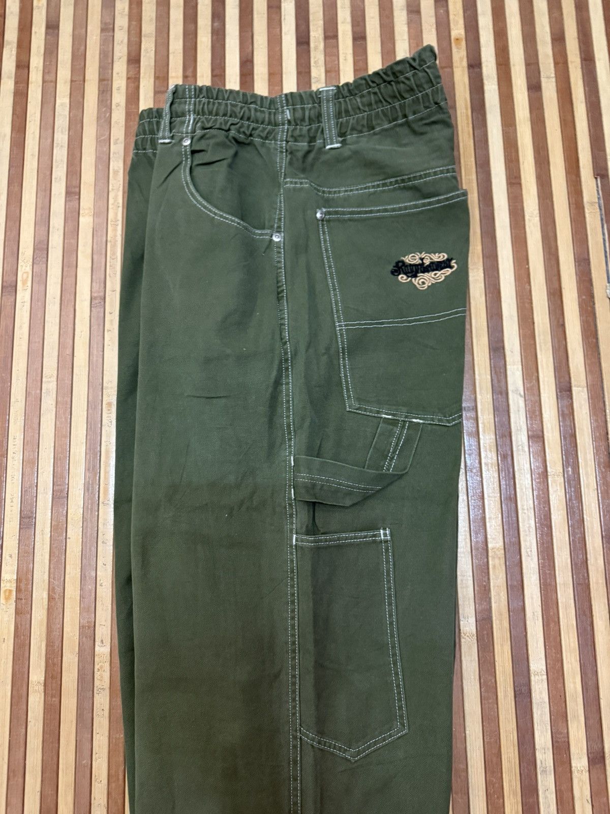 Japanese Brand Baggy Japanese Brand Carpenter Pants Multipocket Streetwear Size US 35 - 13 Thumbnail