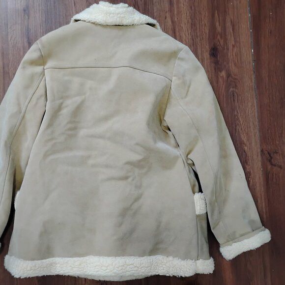 Other Vintage Town'N Ranch Western Shearling Suede Leather Coat Size US L / EU 52-54 / 3 - 8 Thumbnail