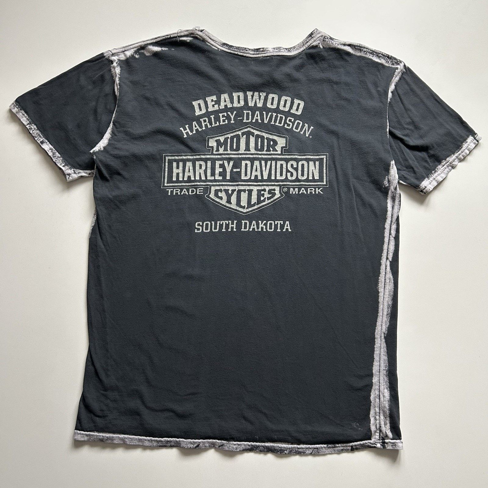 Harley Davidson Vintage Harley Davidson T Shirt Large AOP Eagle Faded Black Size US L / EU 52-54 / 3 - 4 Thumbnail