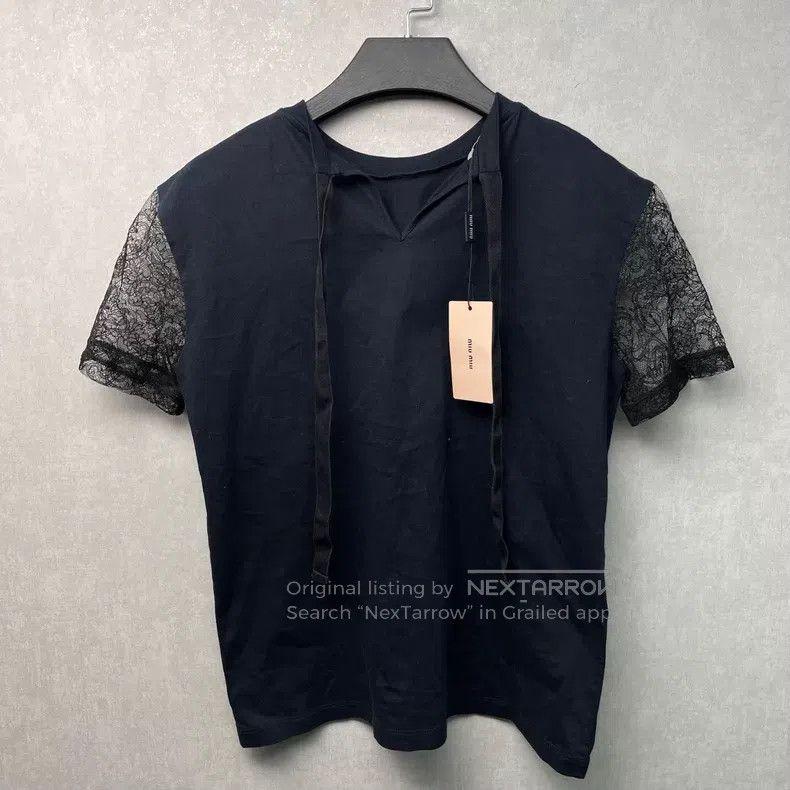 Miu Miu Miu Miu Black Short Sleeve Size US S / EU 44-46 / 1 - 1 Thumbnail