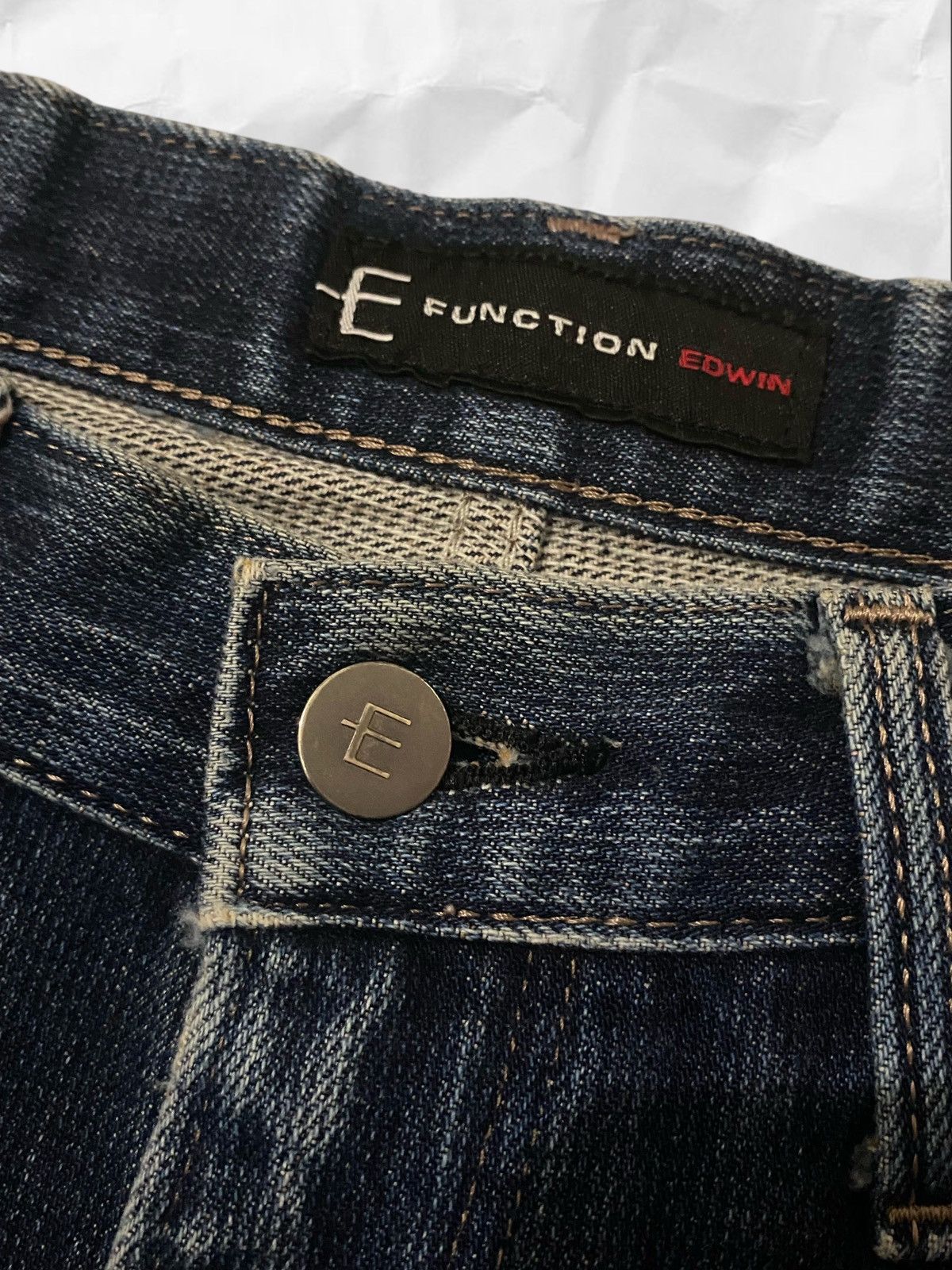 Edwin × Vintage Vintage Edwin E Function Japan Wash Straight Cut Jeans Denim Size US 32 / EU 48 - 9 Thumbnail