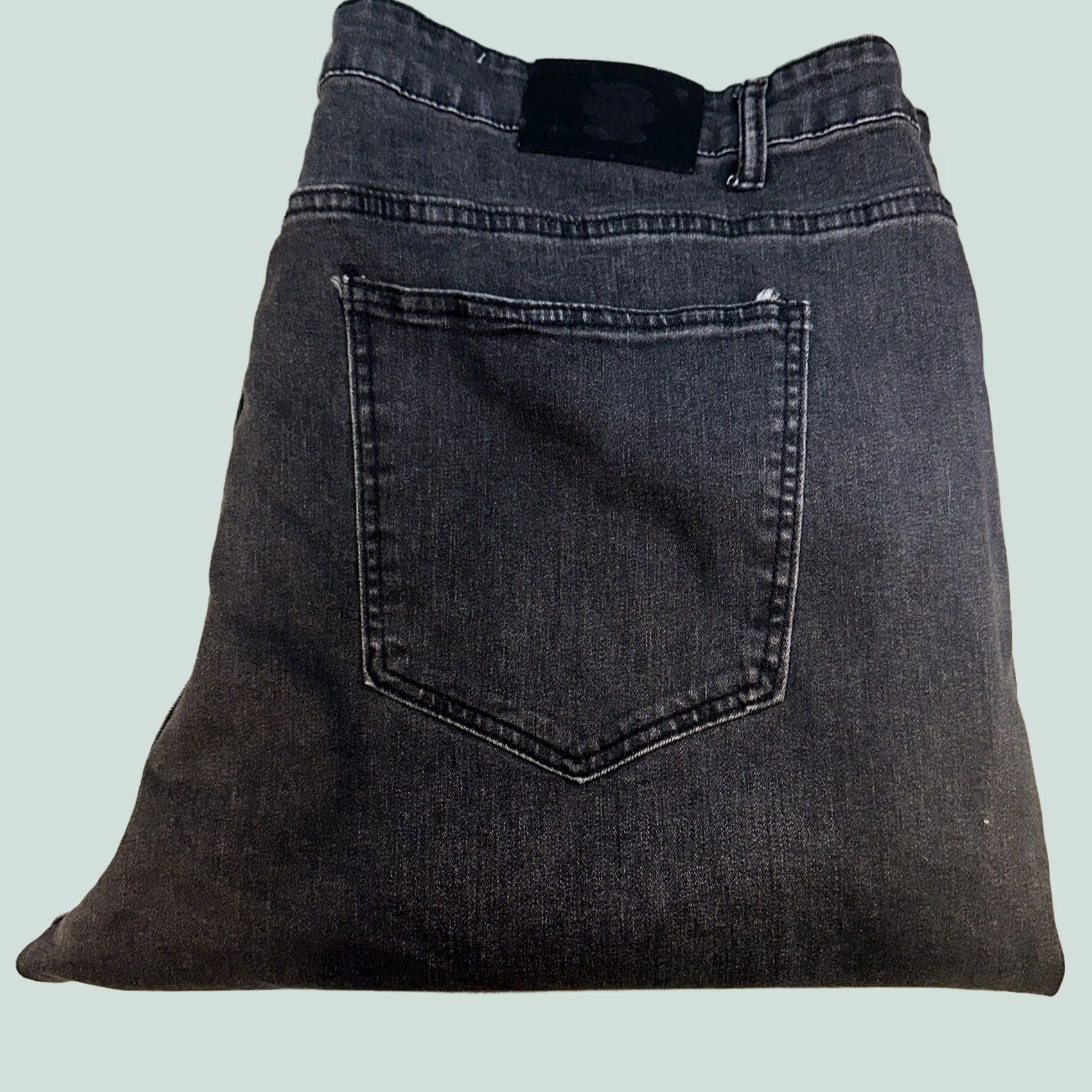 Etro Retro Stitch Jeans Men 44 Regular Black 32in Wide-Leg Stretch 90s Style Baggy Vintage Size US 44 / EU 60 - 1 Thumbnail