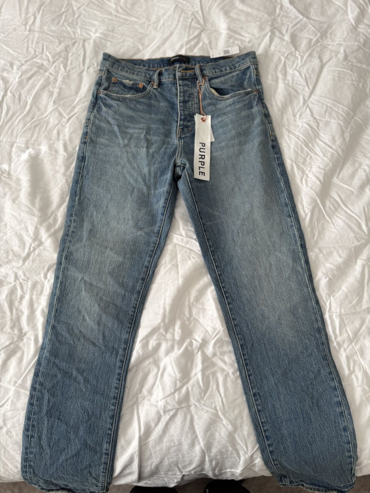 Purple Brand Purple Brand Mid Worn Vintage Jeans “Mid Indigo” Size US 32 / EU 48 - 4 Thumbnail