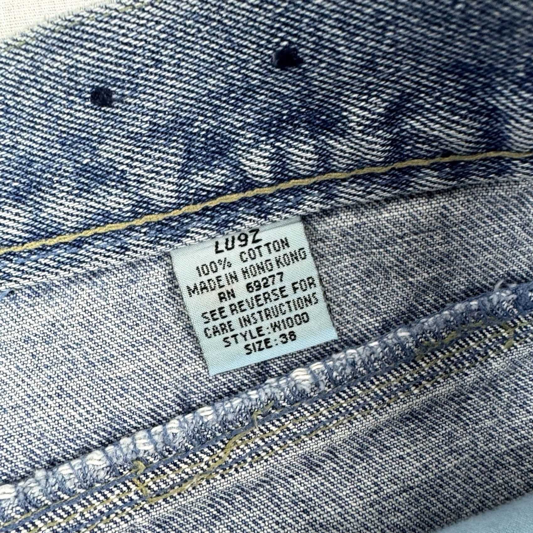 Lugz VINTAGE Lugz Jeans Adult 34x28 Hipster Punk Skater Pockets Embroidered Denim Blue 90s Y2K Mens jeans Size US 34 / EU 50 - 6 Thumbnail