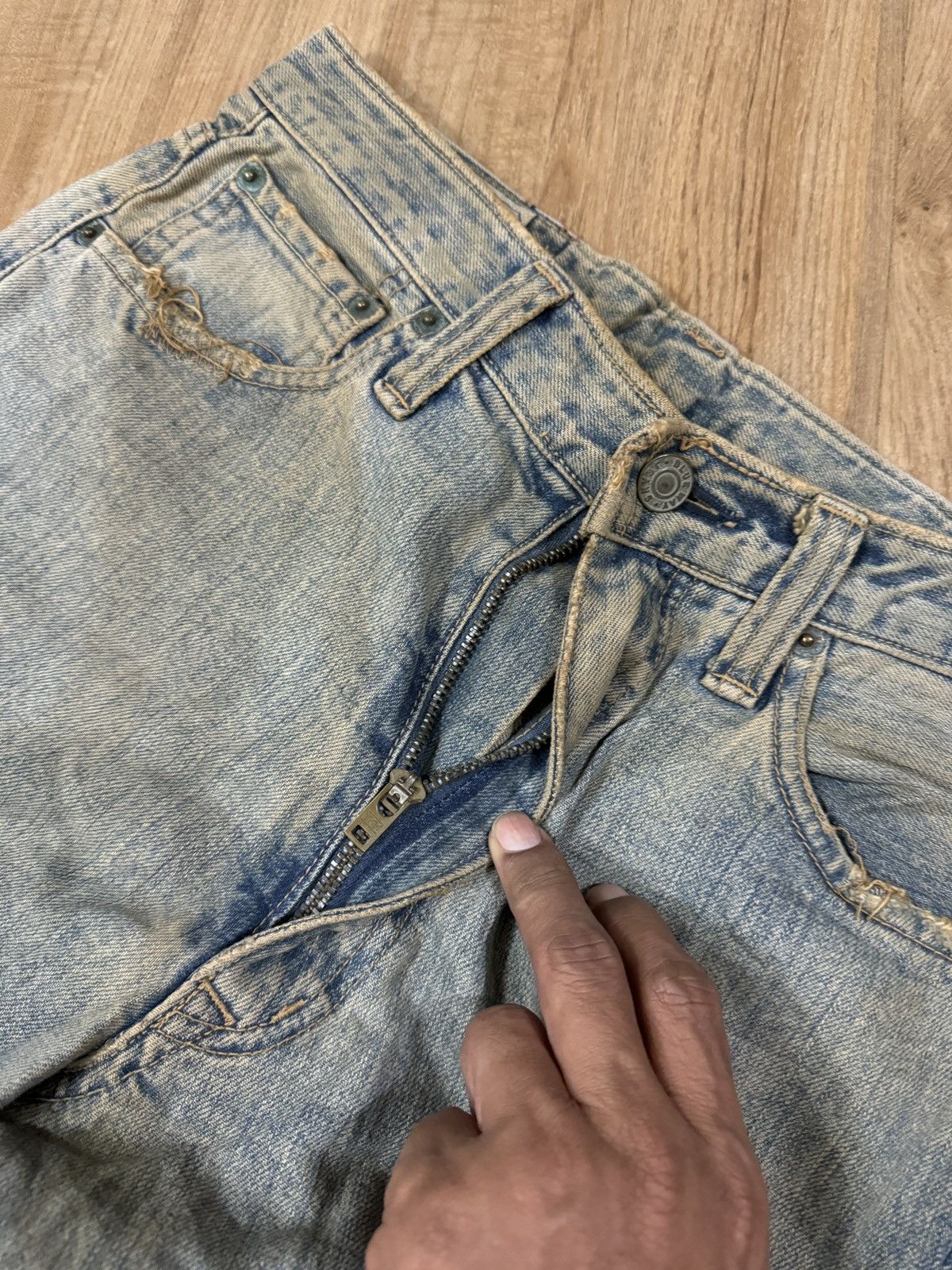 Blue Blue Japan × Japanese Brand Blue Way washed denim Size US 29 - 3 Thumbnail