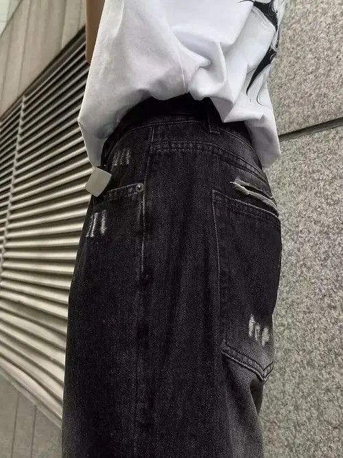 Jean hiphop pattern jeans Size US 32 / EU 48 - 4 Thumbnail