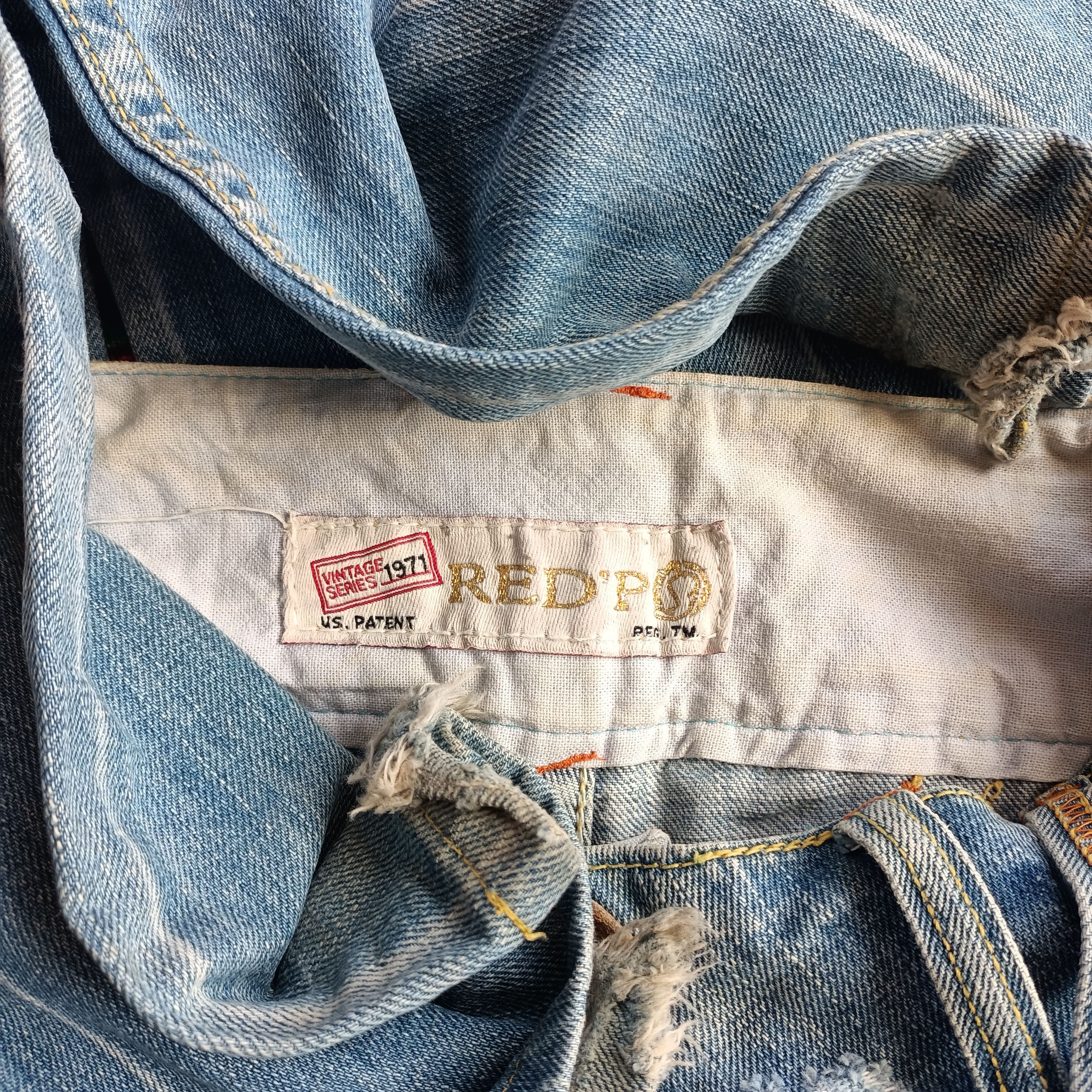 Tornado Mart Red papper Japan rainbow stitch flare denim Size US 30 / EU 46 - 8 Thumbnail