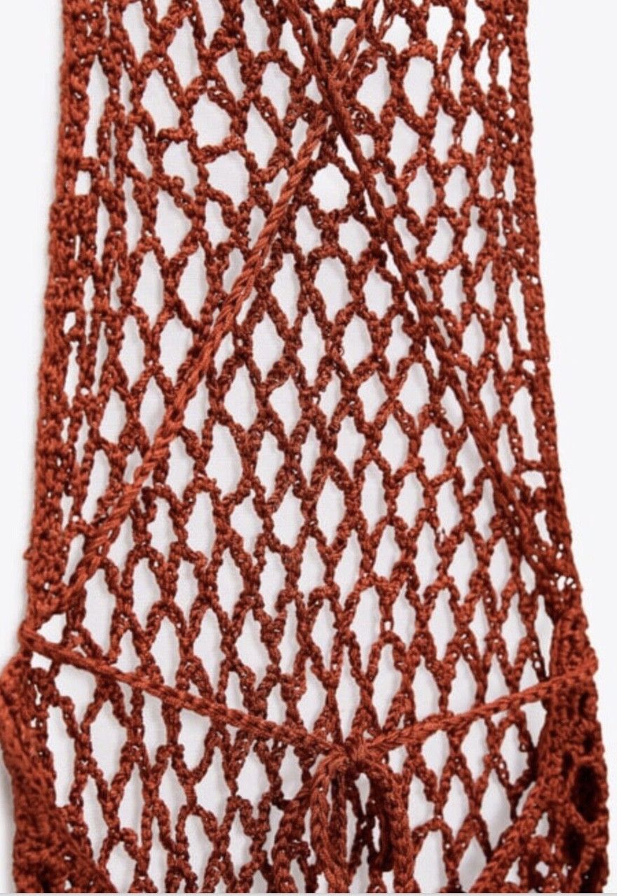 Zara ZARA CROCHET DRESS BRICK BNWT S-M Size S / US 4 / IT 40 - 2 Thumbnail