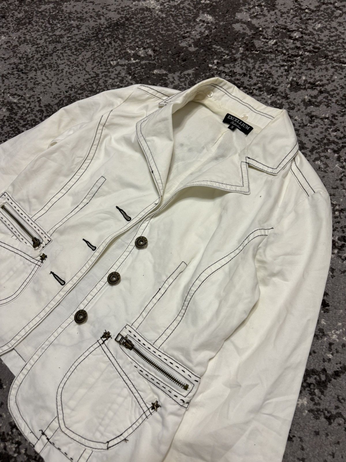 Japanese Brand Vintage excellium y2k cotton jacket Size M / US 6-8 / IT 42-44 - 2 Thumbnail