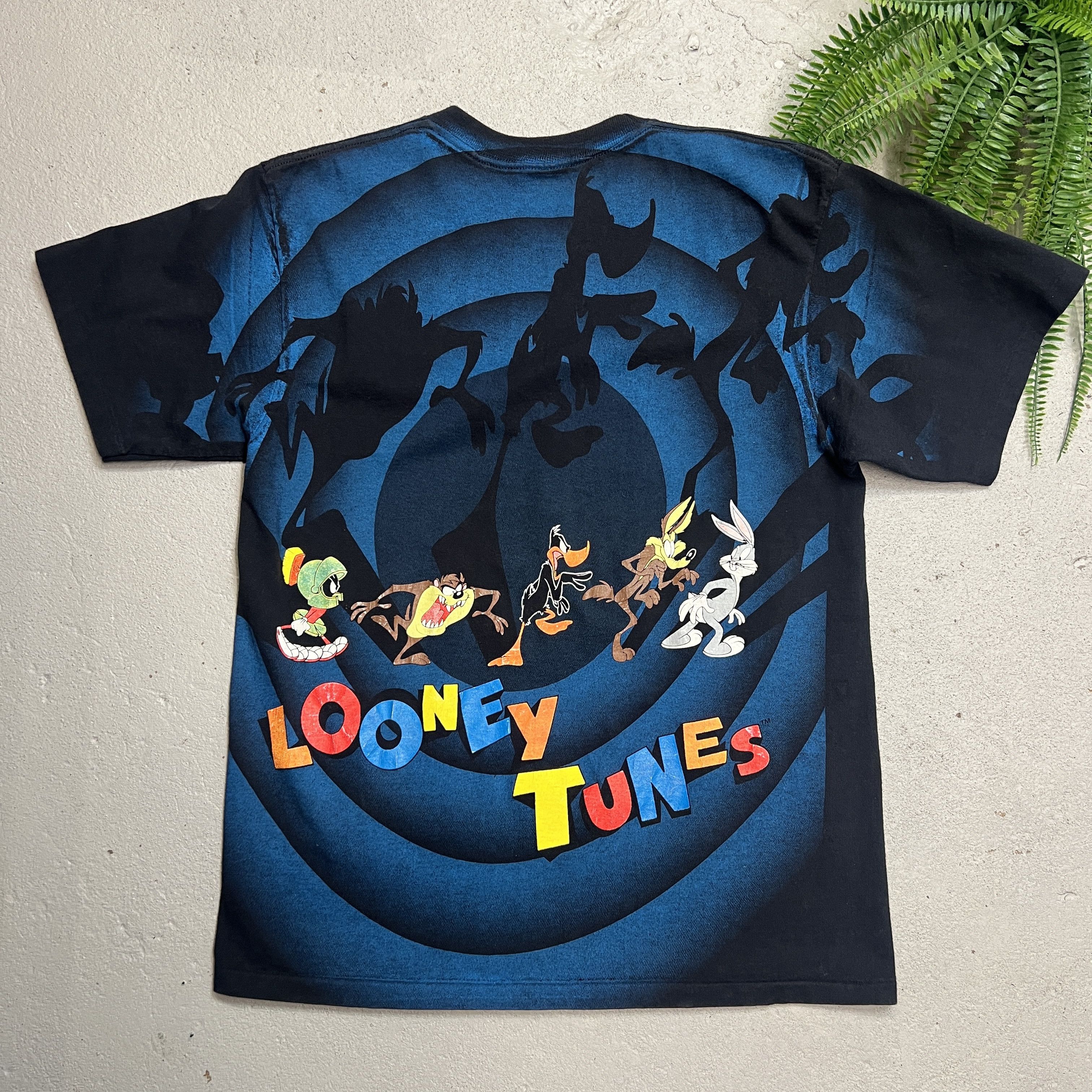 Disney × Tultex 1992 Looney Tunes Full Print AOP Spiral Promo Tee Size US L / EU 52-54 / 3 - 3 Thumbnail