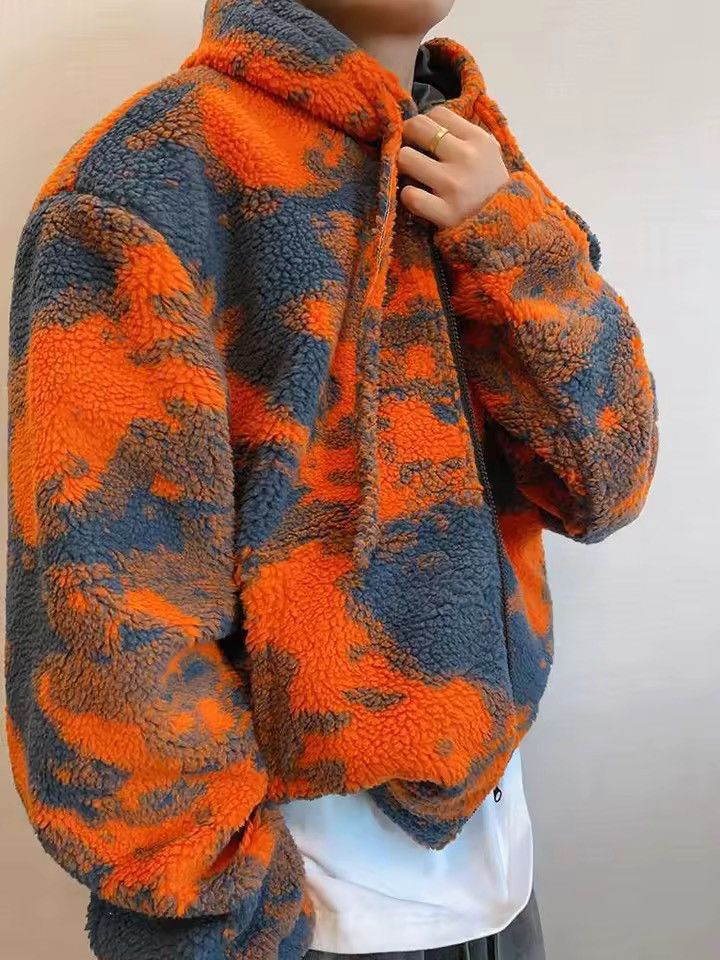 Other Polar Fleece Streetwear Jacket Tie Dye Warm Zipper Outdoor Size US L / EU 52-54 / 3 - 7 Thumbnail