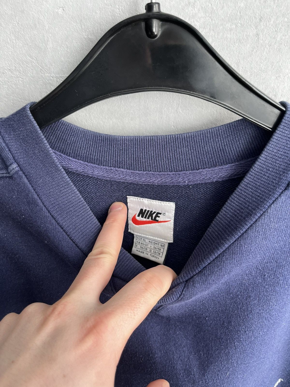 Nike × Vintage 80s / 90s Nike spell out sweatshirt vintage Size US XL / EU 56 / 4 - 4 Thumbnail