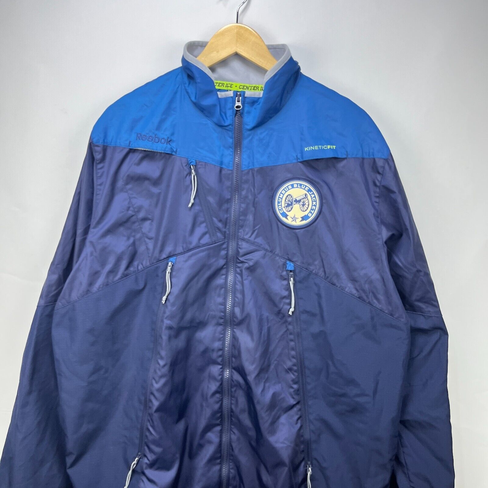 Reebok × Vintage Vintage Reebok Columbus Blue Jackets Windbreaker Jacket XL Size US XL / EU 56 / 4 - 2 Thumbnail