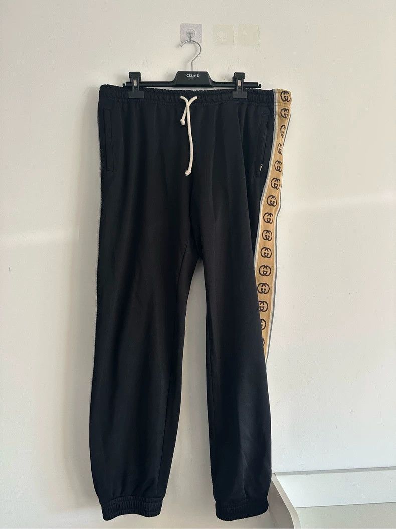 Gucci Gucci Size XXL Black string logo casual pants size XXL 250 Size US 38 / EU 54 - 1 Thumbnail