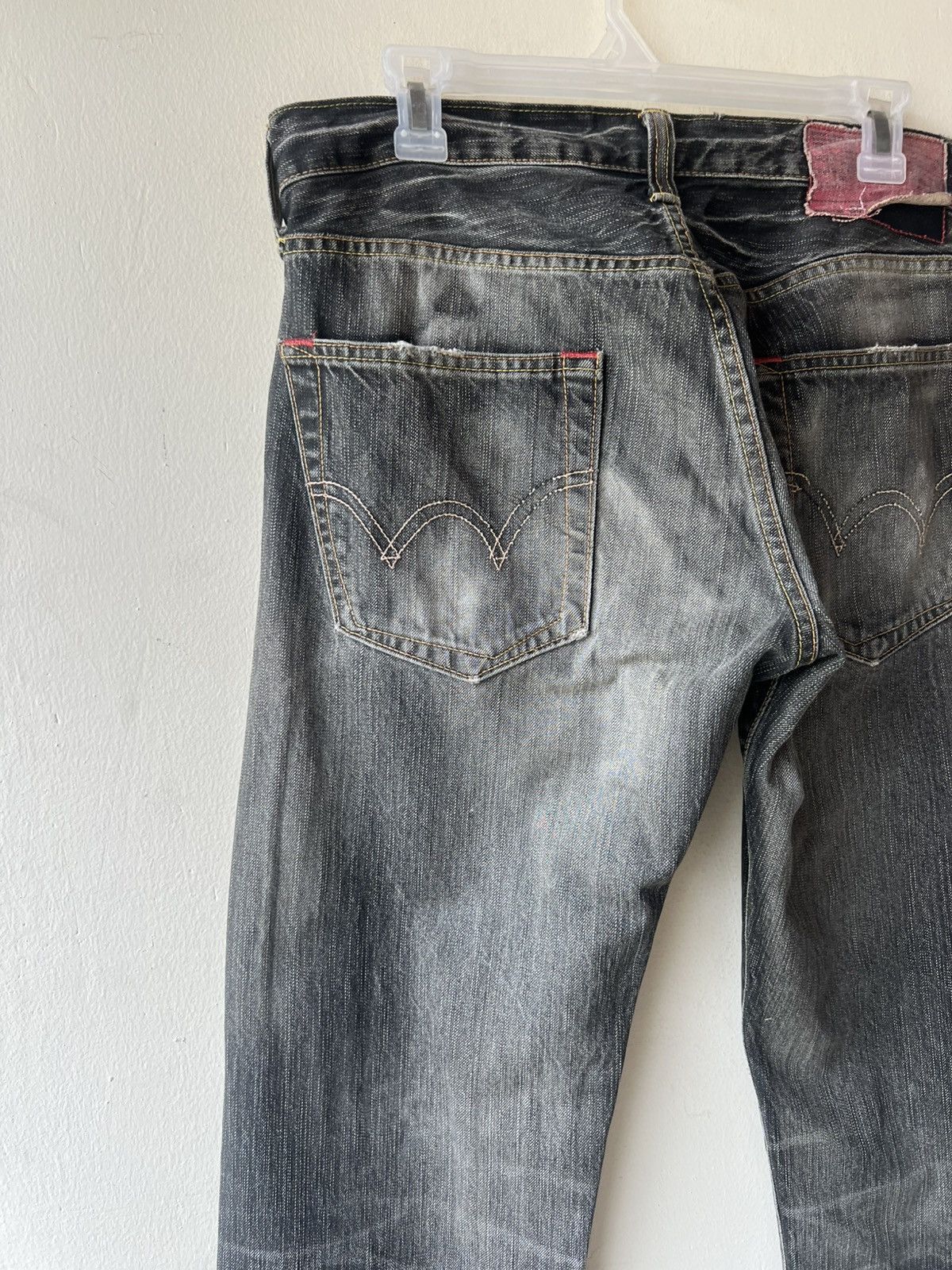 Edwin Vintage Y2K 2000s Edwin Fade Black Denim Loose Jeans Size US 31 - 18 Thumbnail