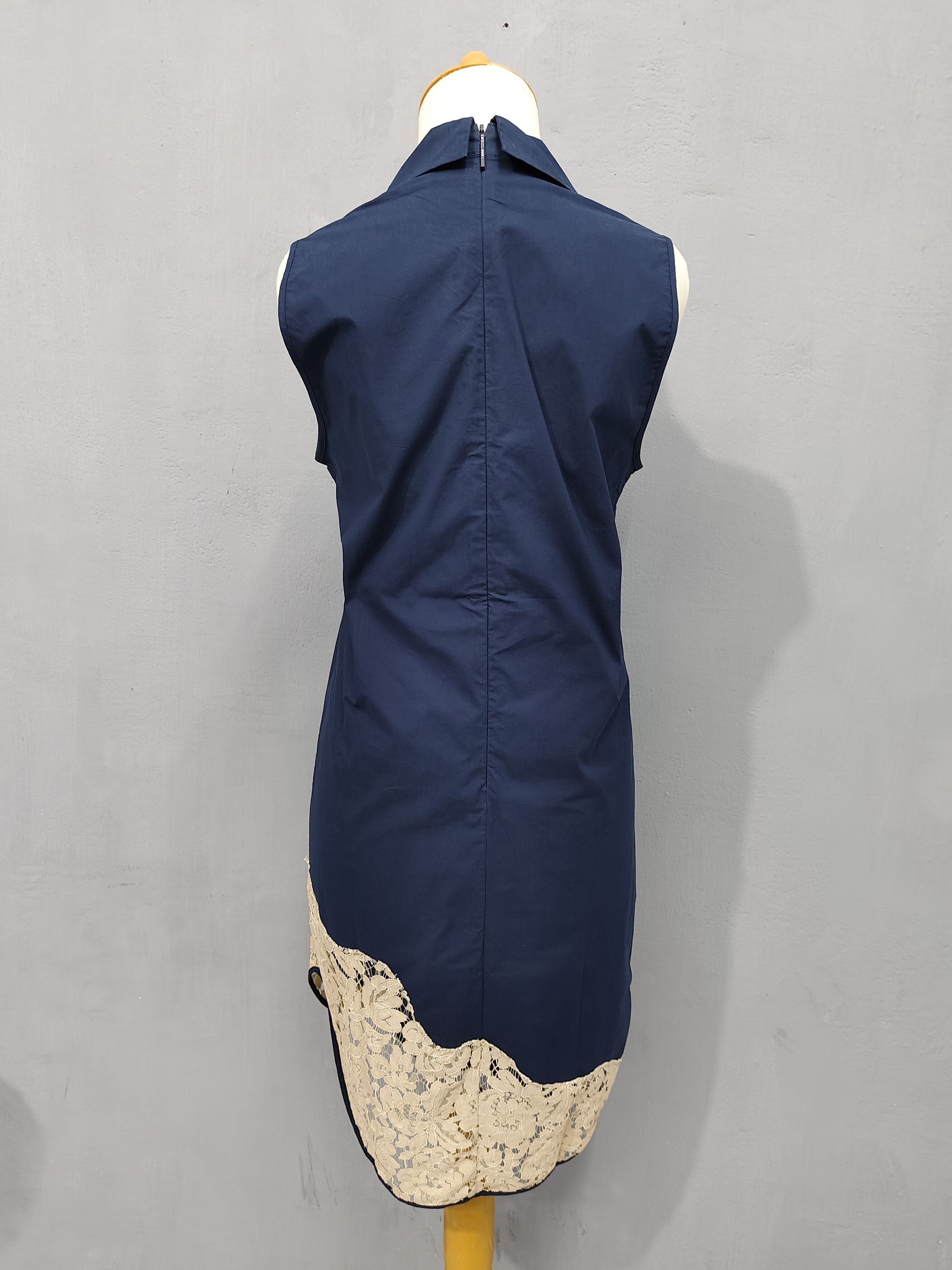 MSGM MSGM 🇮🇹 Minimalist Contrast Lace Sleeveless Dress Size M / US 6-8 / IT 42-44 - 5 Thumbnail
