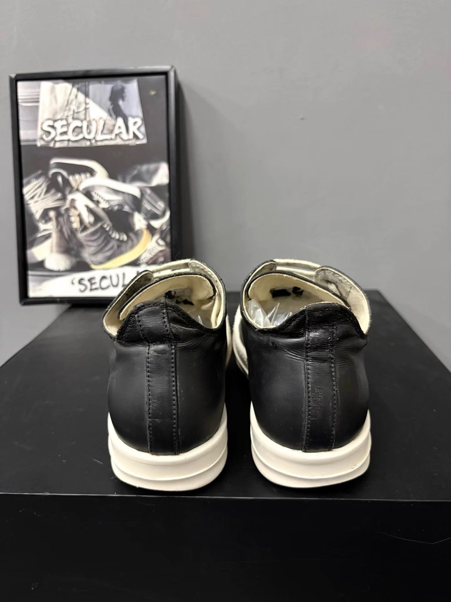 Rick Owens Rick Owens Drkshdw Black and White Low-Top Sneakers K34 Size US 6 / IT 36 - 7 Thumbnail