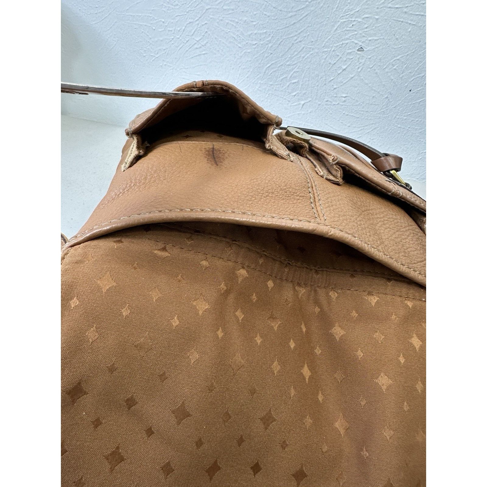 Fossil Fossil MorganTraveler Caramel PebbledLeather Bag Messenger Size ONE SIZE - 13 Thumbnail