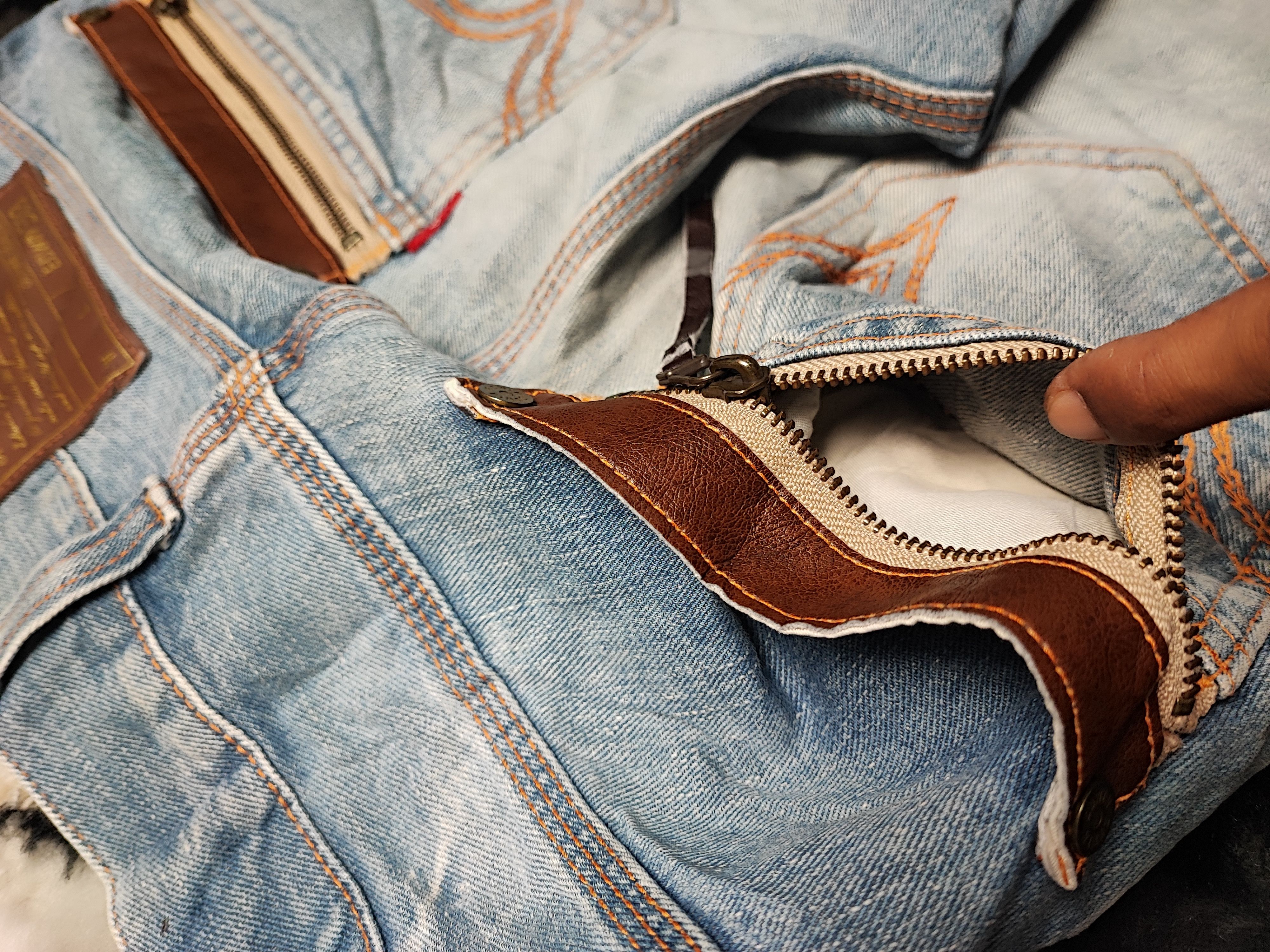 Edwin × Japanese Brand Edwin Blue Trip Punk Distressed Jeans Size US 31 - 18 Thumbnail