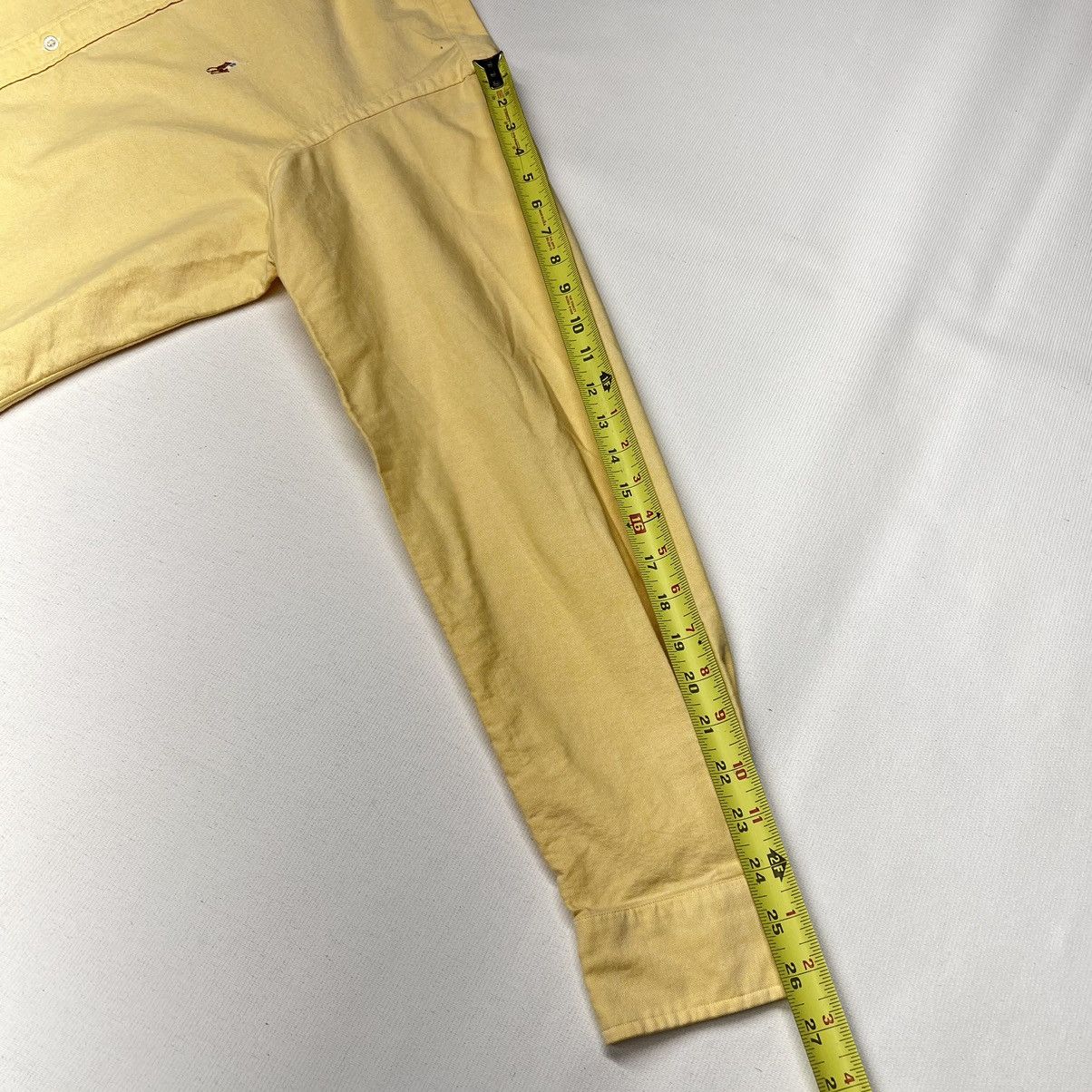 Polo Ralph Lauren Polo Ralph Lauren Button Down Shirt 16-33 Yellow Logo Oxford Size US M / EU 48-50 / 2 - 18 Thumbnail